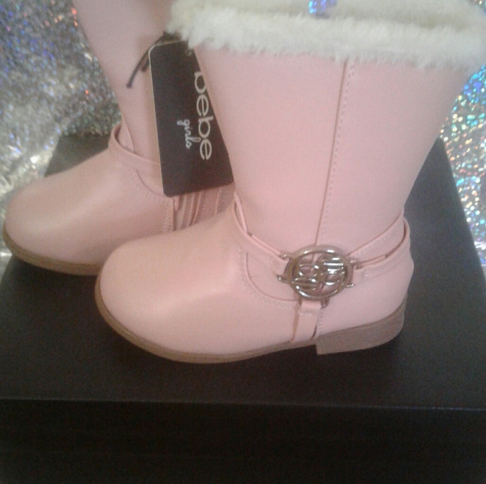 Bebe Girls Blush Fur Lined Boots